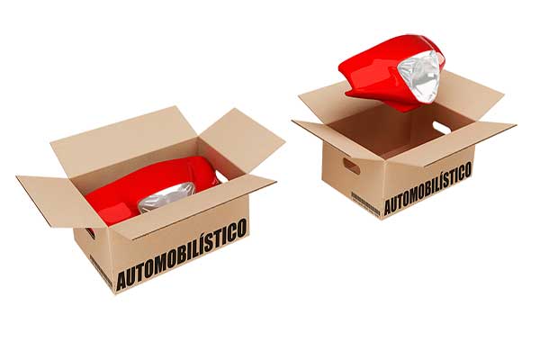 Caixa de papelão ondulado para auto peças